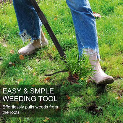 Weed Puller Tool - Stand Up Heavy Duty Weeding Tool with 47.8'' Long Handle, Foot Platform Design & 4-Claw Steel Head Design - Easily Remove Weeds Without Bending, Pulling, or Kneeling