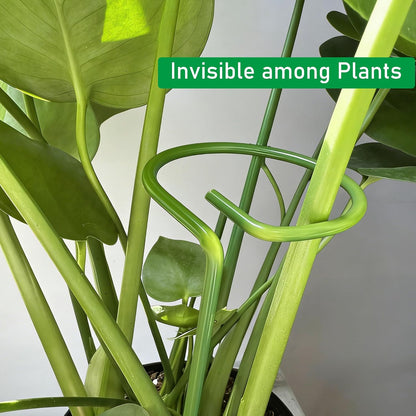6-Pack Plant Stakes for Indoor Plants, 16 Inch Heavy Duty Adjustable Support Stakes & Tall Sticks for Monstera, Amaryllis, Orchid, Snake Plant, Single Stem, Indoor Outdoor