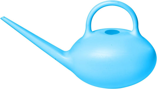 Small Plastic Watering Can - 1/4 Gallon - for Home Plant Garden - Blue