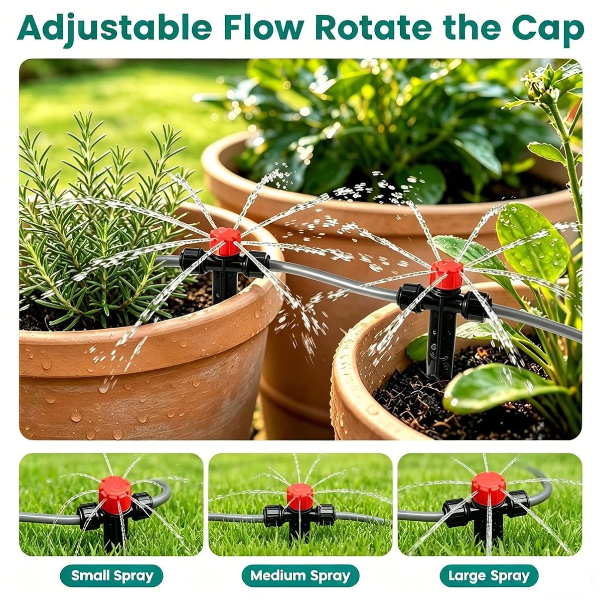 Drip Irrigation System Kit for Garden Watering, 240 ft, Quick-Connect
