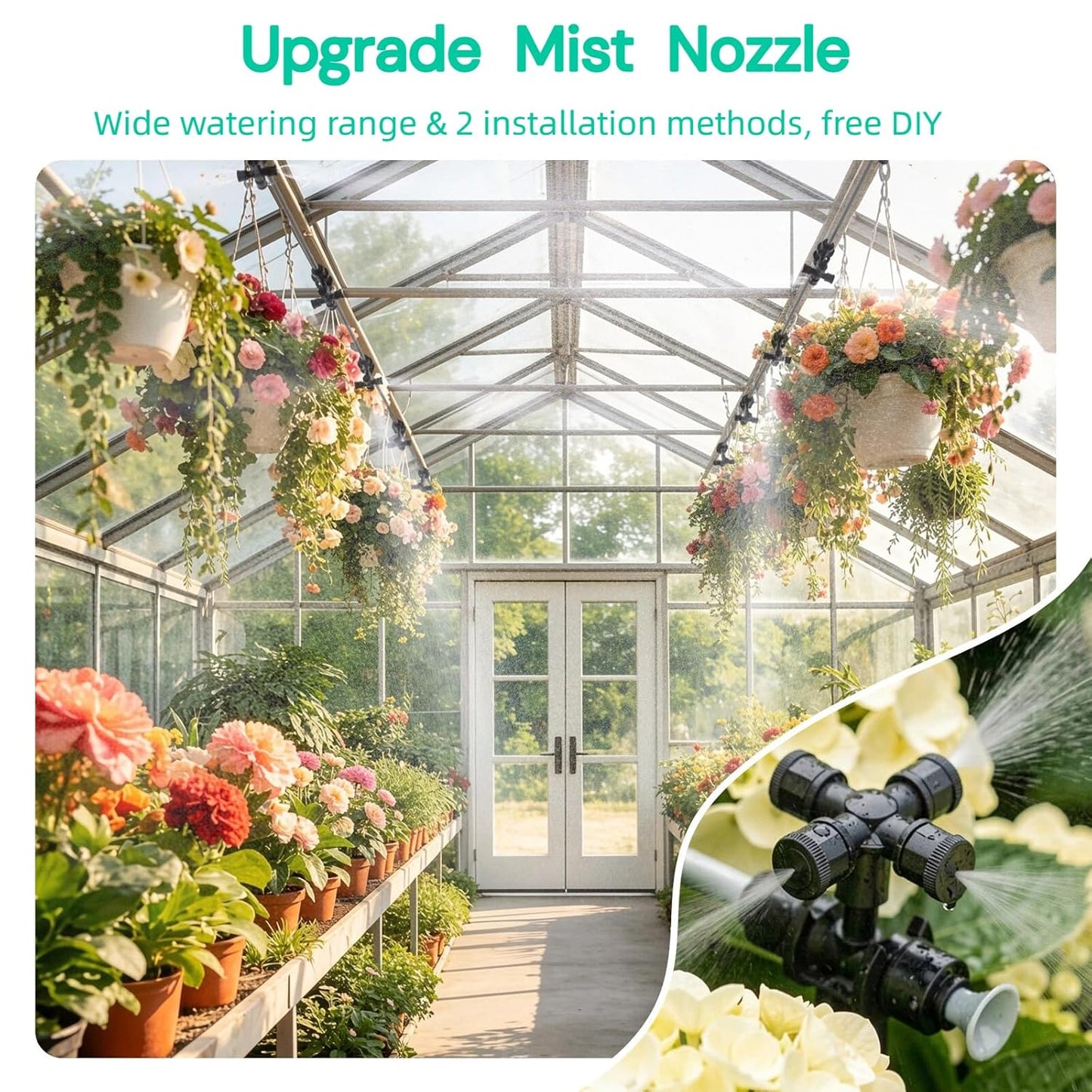 Drip Irrigation System Kit for Garden Watering, 240 ft, Quick-Connect