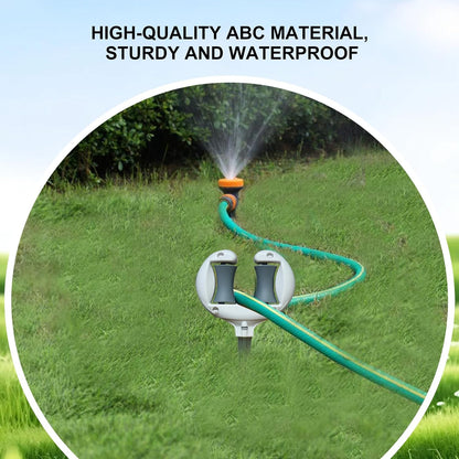3 Pcs Garden Hose Guides for Outside - 10.6 Inch Rust-Proof ABS & Galvanized Metal Lawn Hose Guide Spike Holder, Roller Reel Lawn Hose Support, Garden Hose Guide Nail, Garden Hose Accessories