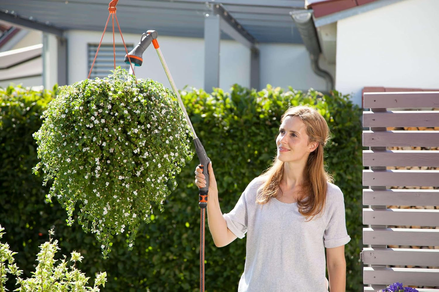 Comfort Spray Lance: Robust Metal Garden Sprayer for Watering and Cleaning, 90 cm Long, with Soft Spray and Hard Jet, Frost Protection (18334-20)