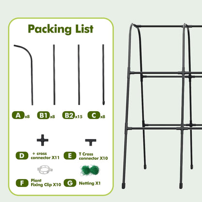 47.2"x47.2" Adjustable A-Frame Cucumber Trellis for Garden Vegetable Trellis, Metal Garden Trellis Arch Plant Grow Support Frame for Climbing Plants Support Vegetable Flower Fruits Vine