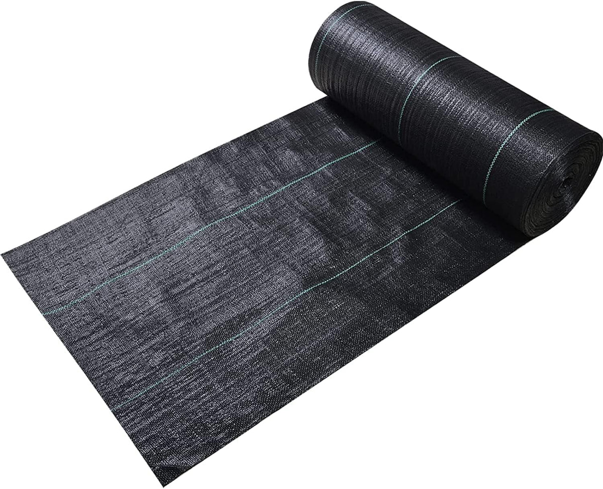 3ftx50ft Weed Barrier Landscape Fabric Heavy Duty，Weed Block Gardening Ground Cover Mat, Weed Control Garden Cloth ，Woven Geotextile Fabric for Underlayment，Commercial Driveway Fabric