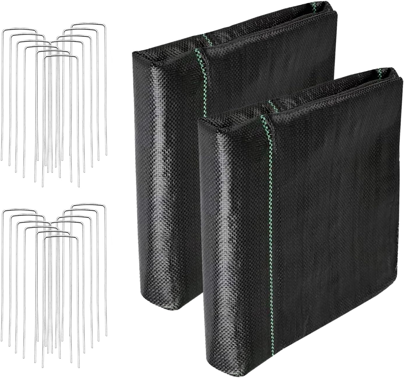 3ftx50ft Weed Barrier Landscape Fabric Heavy Duty，Weed Block Gardening Ground Cover Mat, Weed Control Garden Cloth ，Woven Geotextile Fabric for Underlayment，Commercial Driveway Fabric