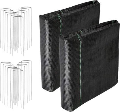 3ftx50ft Weed Barrier Landscape Fabric Heavy Duty，Weed Block Gardening Ground Cover Mat, Weed Control Garden Cloth ，Woven Geotextile Fabric for Underlayment，Commercial Driveway Fabric