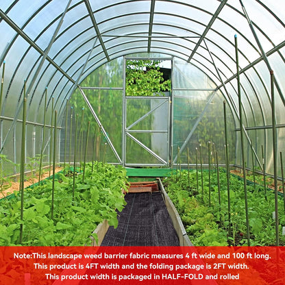 3ftx50ft Weed Barrier Landscape Fabric Heavy Duty，Weed Block Gardening Ground Cover Mat, Weed Control Garden Cloth ，Woven Geotextile Fabric for Underlayment，Commercial Driveway Fabric