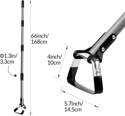 Action Hoe for Weeding Stirrup Hoe Tools for Garden with Adjustable 36-66 Inch Scuffle Loop Hoe Gardening Weeder Cultivator Durable Handle Weeding Rake with Cushioned Grip