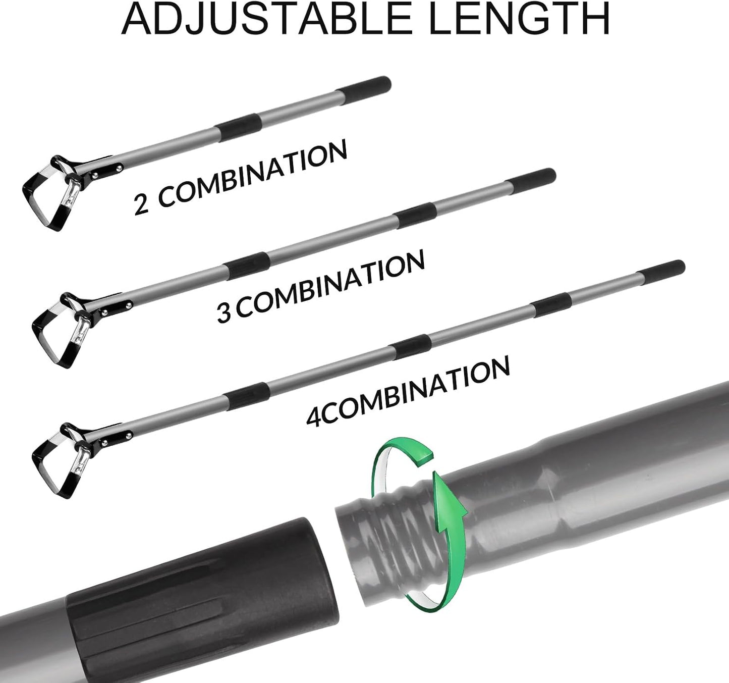 Action Hoe for Weeding Stirrup Hoe Tools for Garden with Adjustable 36-66 Inch Scuffle Loop Hoe Gardening Weeder Cultivator Durable Handle Weeding Rake with Cushioned Grip