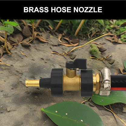 Brass Hose Nozzle, Heavy-Duty Adjustable Garden Twist Hose Nozzle Shut Off Valve, Suitable for Cleaning Car, Watering Flowers, Lawns, Cleaning Ground (2 Pack)