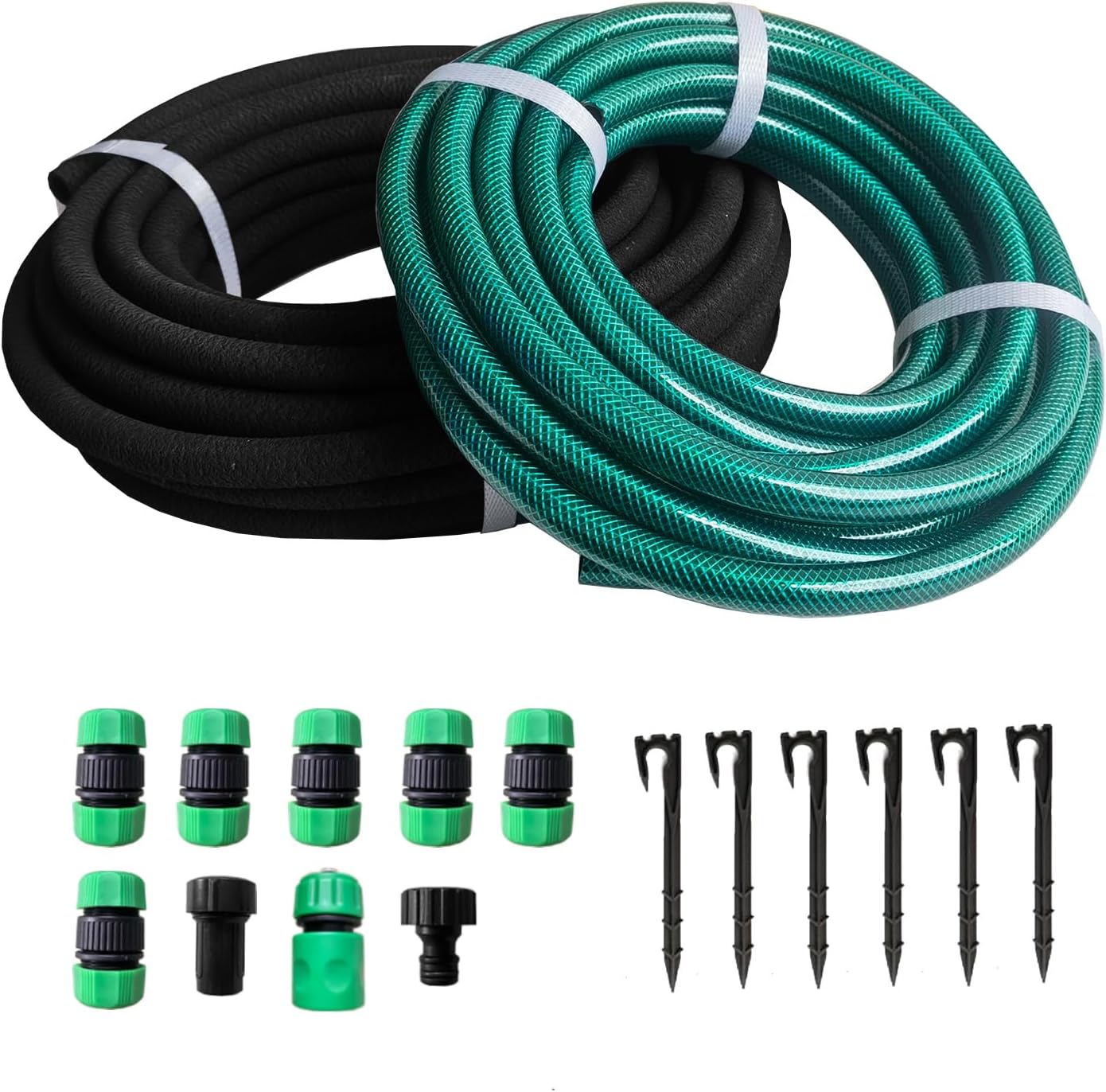 Customizable 1/2inch 75ft Soaker Hose System with 50ft Garden Hose