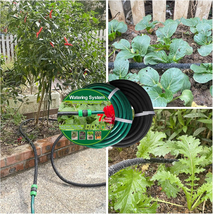 Customizable 1/2inch 75ft Soaker Hose System with 50ft Garden Hose