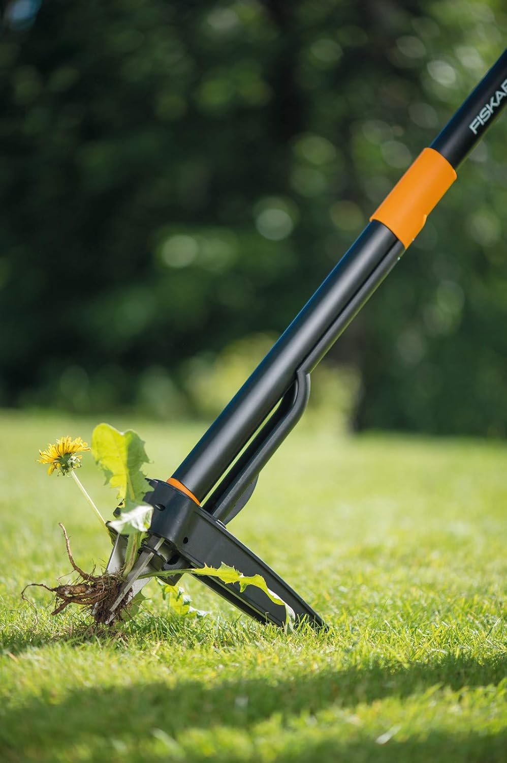 Xact Weed Puller, Length: 1 m, Stainless Steel Handle/Plastic Handle, Black/Orange, 1020126