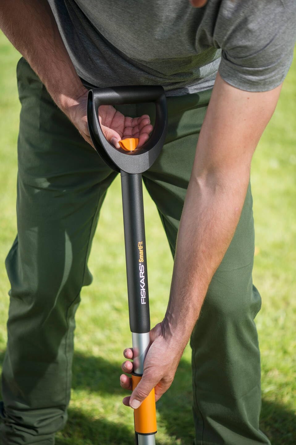 Xact Weed Puller, Length: 1 m, Stainless Steel Handle/Plastic Handle, Black/Orange, 1020126