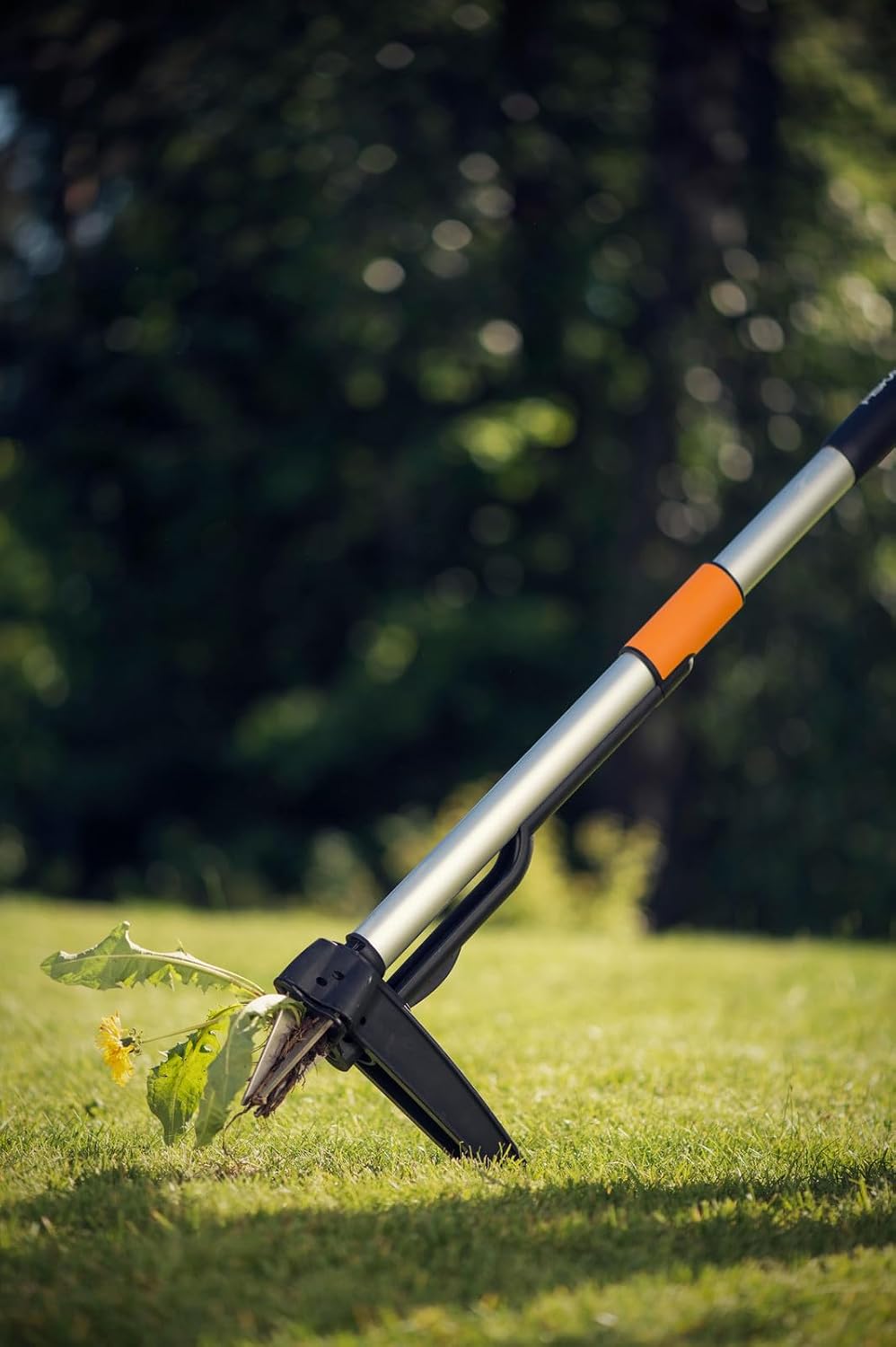 Xact Weed Puller, Length: 1 m, Stainless Steel Handle/Plastic Handle, Black/Orange, 1020126