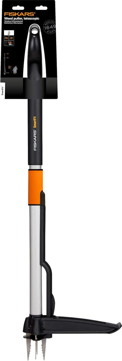 Xact Weed Puller, Length: 1 m, Stainless Steel Handle/Plastic Handle, Black/Orange, 1020126