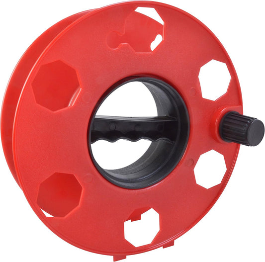 Heavy Duty Cord Storage Wheel - Holds Up to 125 Feet of 16/3 or 110 Feet of 14/3 Gauge Cord - Tangle-Free Design for Extension Cords, Rope, or Hose - Orange/Black