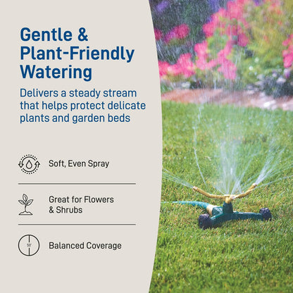 3-Arm High-Rise Lawn Sprinkler, Adjustable Range - 58288