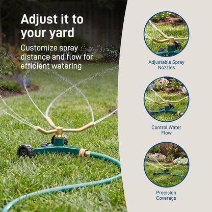 3-Arm High-Rise Lawn Sprinkler, Adjustable Range - 58288