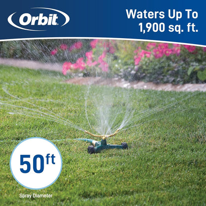 3-Arm High-Rise Lawn Sprinkler, Adjustable Range - 58288
