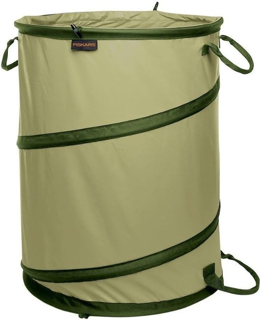 Kangaroo Collapsible Garden Bag with Heavy Duty Hardshell Bottom for Leaf and Yard Waste, 30-Gallon Reusable Container for Lawn Care and Gardening