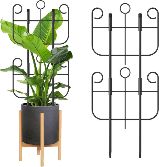 2 Pack Trellis for Climbing Plants Indoor, Expandable Heavy-Duty Metal Trellis for Potted Plants Outdoor, Flowers Vine Ivy, Sturdy Houseplant Pothos Plant Climber Support
