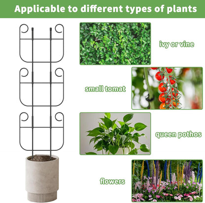 2 Pack Trellis for Climbing Plants Indoor, Expandable Heavy-Duty Metal Trellis for Potted Plants Outdoor, Flowers Vine Ivy, Sturdy Houseplant Pothos Plant Climber Support