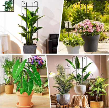 2 Pack Trellis for Climbing Plants Indoor, Expandable Heavy-Duty Metal Trellis for Potted Plants Outdoor, Flowers Vine Ivy, Sturdy Houseplant Pothos Plant Climber Support