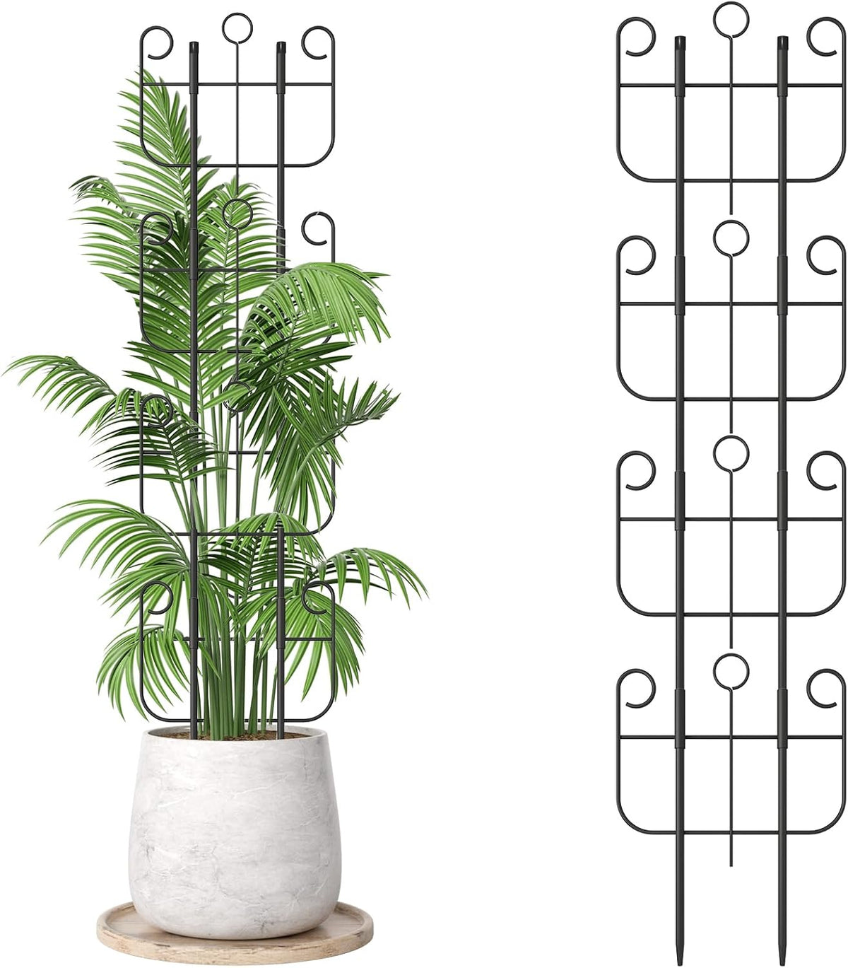 2 Pack Trellis for Climbing Plants Indoor, Expandable Heavy-Duty Metal Trellis for Potted Plants Outdoor, Flowers Vine Ivy, Sturdy Houseplant Pothos Plant Climber Support