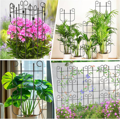 2 Pack Trellis for Climbing Plants Indoor, Expandable Heavy-Duty Metal Trellis for Potted Plants Outdoor, Flowers Vine Ivy, Sturdy Houseplant Pothos Plant Climber Support