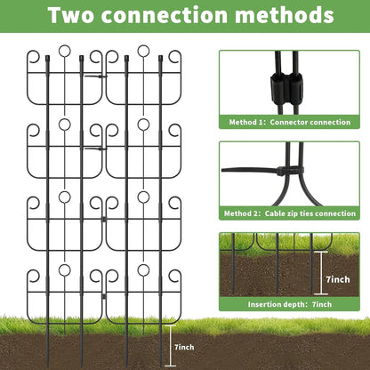 2 Pack Trellis for Climbing Plants Indoor, Expandable Heavy-Duty Metal Trellis for Potted Plants Outdoor, Flowers Vine Ivy, Sturdy Houseplant Pothos Plant Climber Support