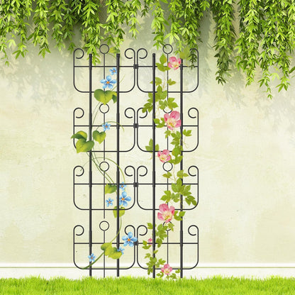2 Pack Trellis for Climbing Plants Indoor, Expandable Heavy-Duty Metal Trellis for Potted Plants Outdoor, Flowers Vine Ivy, Sturdy Houseplant Pothos Plant Climber Support