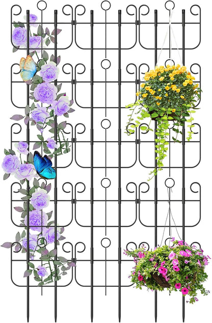 2 Pack Trellis for Climbing Plants Indoor, Expandable Heavy-Duty Metal Trellis for Potted Plants Outdoor, Flowers Vine Ivy, Sturdy Houseplant Pothos Plant Climber Support
