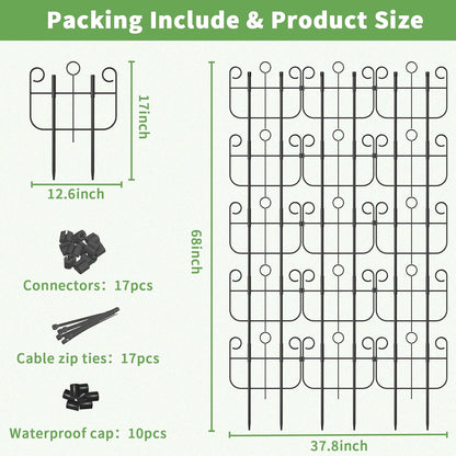 2 Pack Trellis for Climbing Plants Indoor, Expandable Heavy-Duty Metal Trellis for Potted Plants Outdoor, Flowers Vine Ivy, Sturdy Houseplant Pothos Plant Climber Support