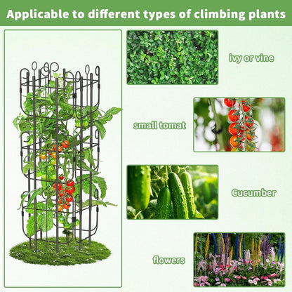 2 Pack Trellis for Climbing Plants Indoor, Expandable Heavy-Duty Metal Trellis for Potted Plants Outdoor, Flowers Vine Ivy, Sturdy Houseplant Pothos Plant Climber Support