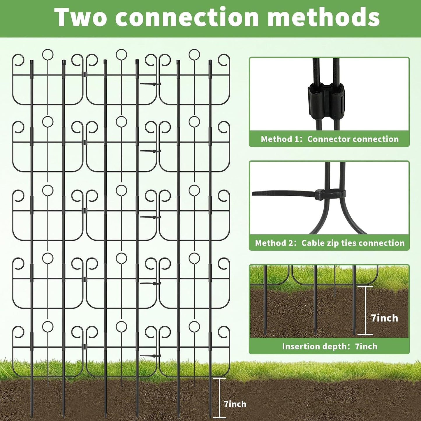 2 Pack Trellis for Climbing Plants Indoor, Expandable Heavy-Duty Metal Trellis for Potted Plants Outdoor, Flowers Vine Ivy, Sturdy Houseplant Pothos Plant Climber Support