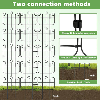 2 Pack Trellis for Climbing Plants Indoor, Expandable Heavy-Duty Metal Trellis for Potted Plants Outdoor, Flowers Vine Ivy, Sturdy Houseplant Pothos Plant Climber Support