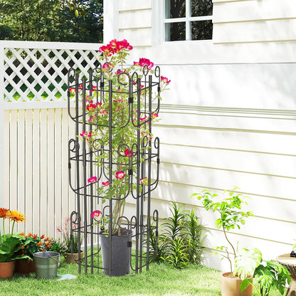 2 Pack Trellis for Climbing Plants Indoor, Expandable Heavy-Duty Metal Trellis for Potted Plants Outdoor, Flowers Vine Ivy, Sturdy Houseplant Pothos Plant Climber Support