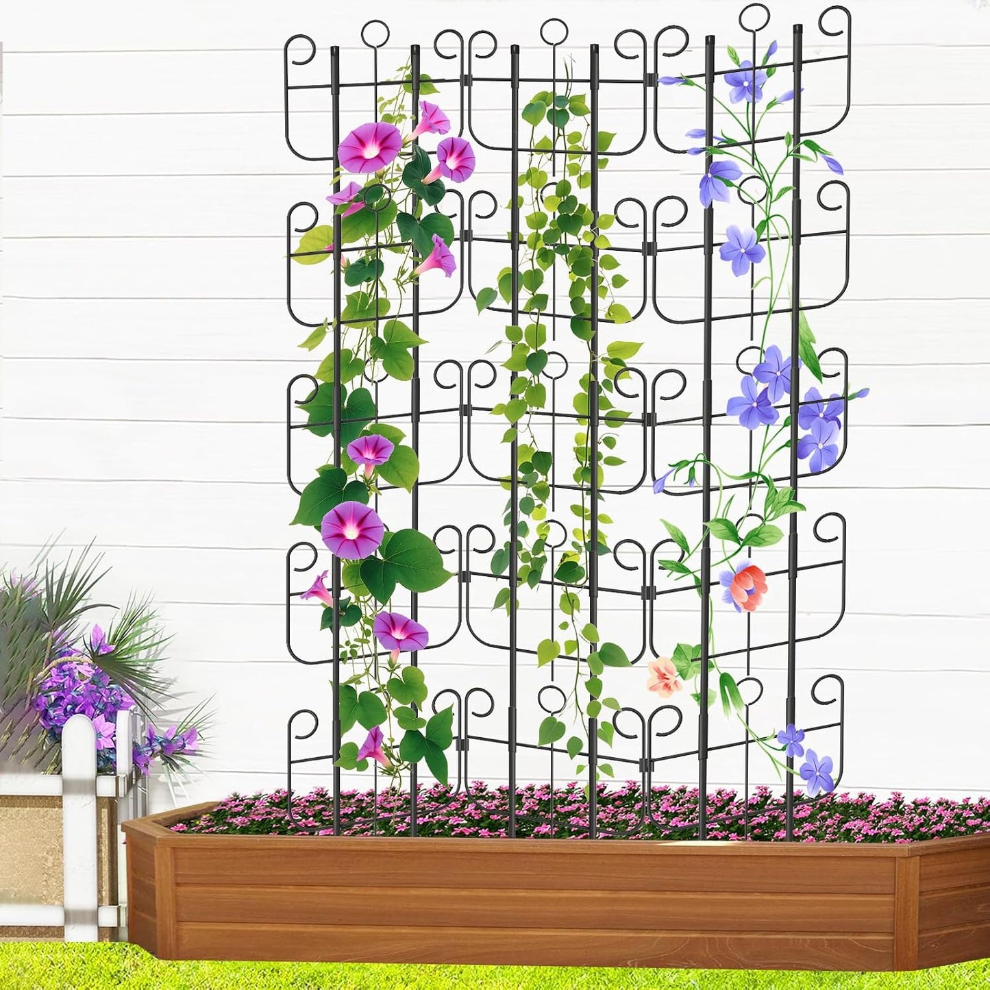 2 Pack Trellis for Climbing Plants Indoor, Expandable Heavy-Duty Metal Trellis for Potted Plants Outdoor, Flowers Vine Ivy, Sturdy Houseplant Pothos Plant Climber Support