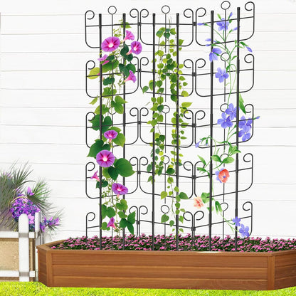 2 Pack Trellis for Climbing Plants Indoor, Expandable Heavy-Duty Metal Trellis for Potted Plants Outdoor, Flowers Vine Ivy, Sturdy Houseplant Pothos Plant Climber Support