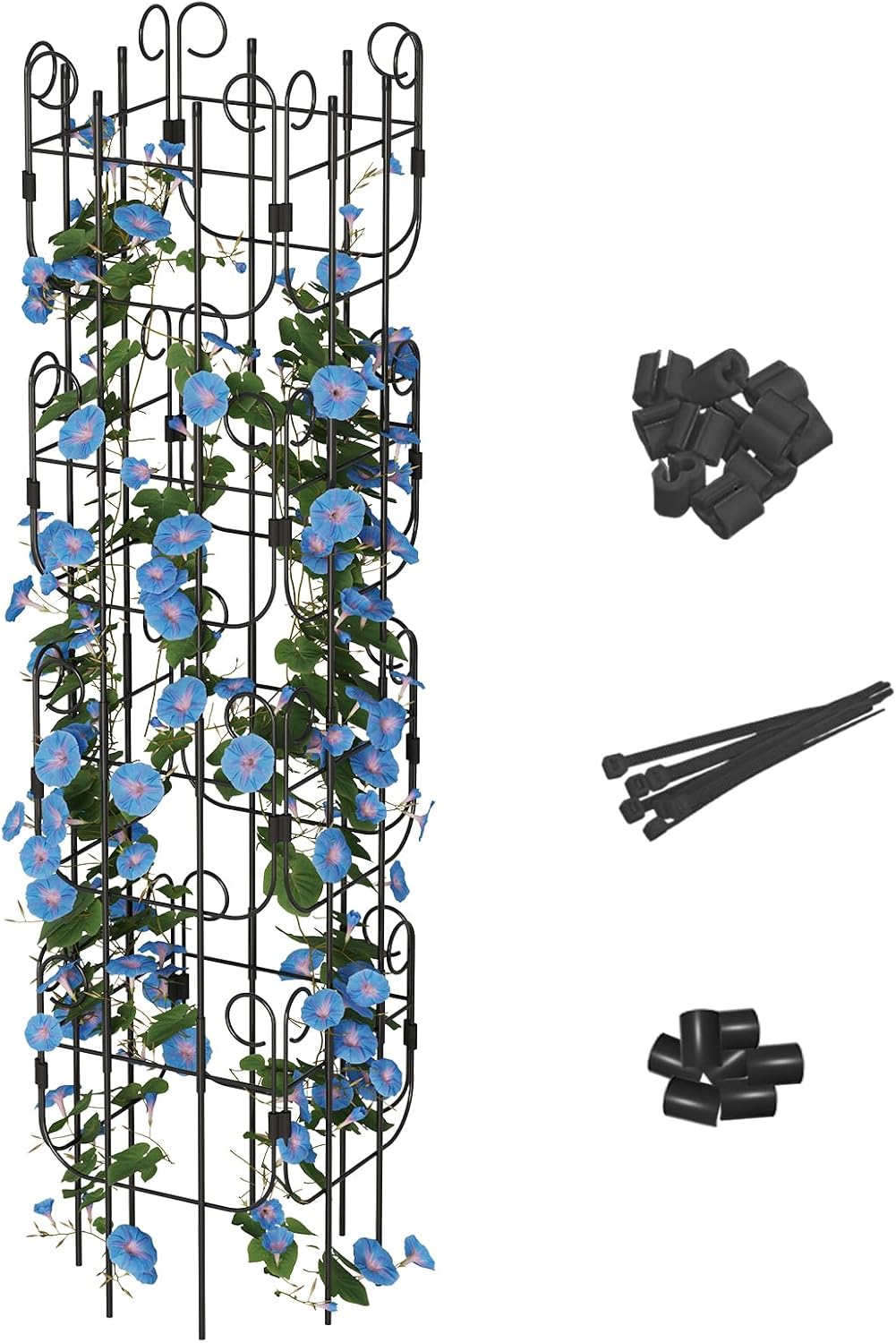 2 Pack Trellis for Climbing Plants Indoor, Expandable Heavy-Duty Metal Trellis for Potted Plants Outdoor, Flowers Vine Ivy, Sturdy Houseplant Pothos Plant Climber Support