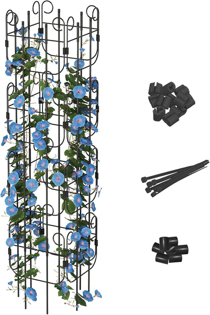 2 Pack Trellis for Climbing Plants Indoor, Expandable Heavy-Duty Metal Trellis for Potted Plants Outdoor, Flowers Vine Ivy, Sturdy Houseplant Pothos Plant Climber Support