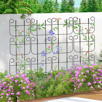 2 Pack Trellis for Climbing Plants Indoor, Expandable Heavy-Duty Metal Trellis for Potted Plants Outdoor, Flowers Vine Ivy, Sturdy Houseplant Pothos Plant Climber Support