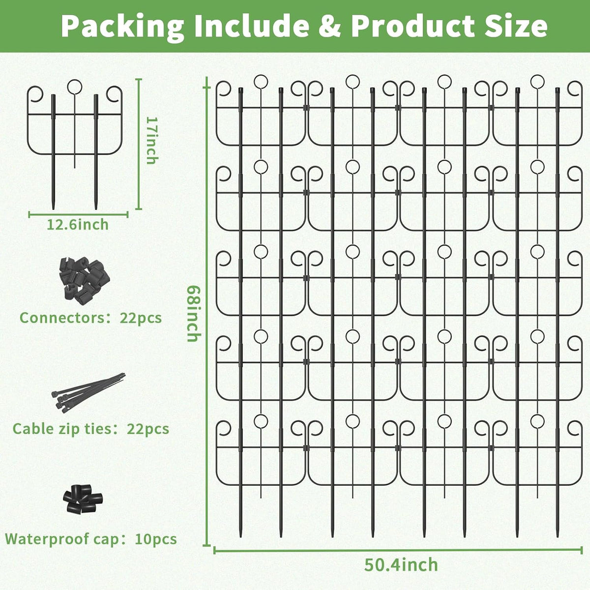 2 Pack Trellis for Climbing Plants Indoor, Expandable Heavy-Duty Metal Trellis for Potted Plants Outdoor, Flowers Vine Ivy, Sturdy Houseplant Pothos Plant Climber Support
