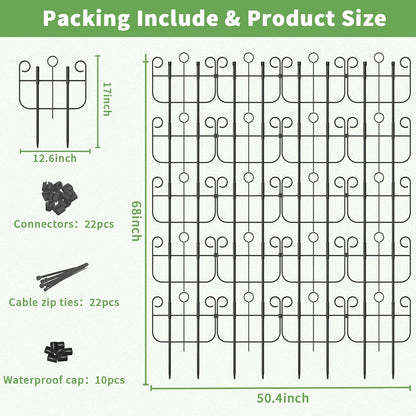2 Pack Trellis for Climbing Plants Indoor, Expandable Heavy-Duty Metal Trellis for Potted Plants Outdoor, Flowers Vine Ivy, Sturdy Houseplant Pothos Plant Climber Support