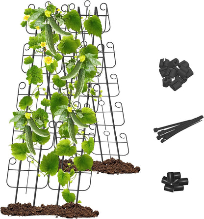 2 Pack Trellis for Climbing Plants Indoor, Expandable Heavy-Duty Metal Trellis for Potted Plants Outdoor, Flowers Vine Ivy, Sturdy Houseplant Pothos Plant Climber Support