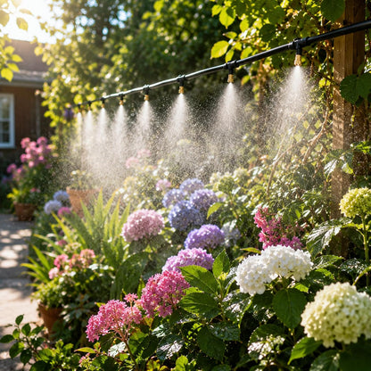 49Ft Drip Irrigation System Kit 1/4Inch Tubing Adjustable Nozzles Garden
