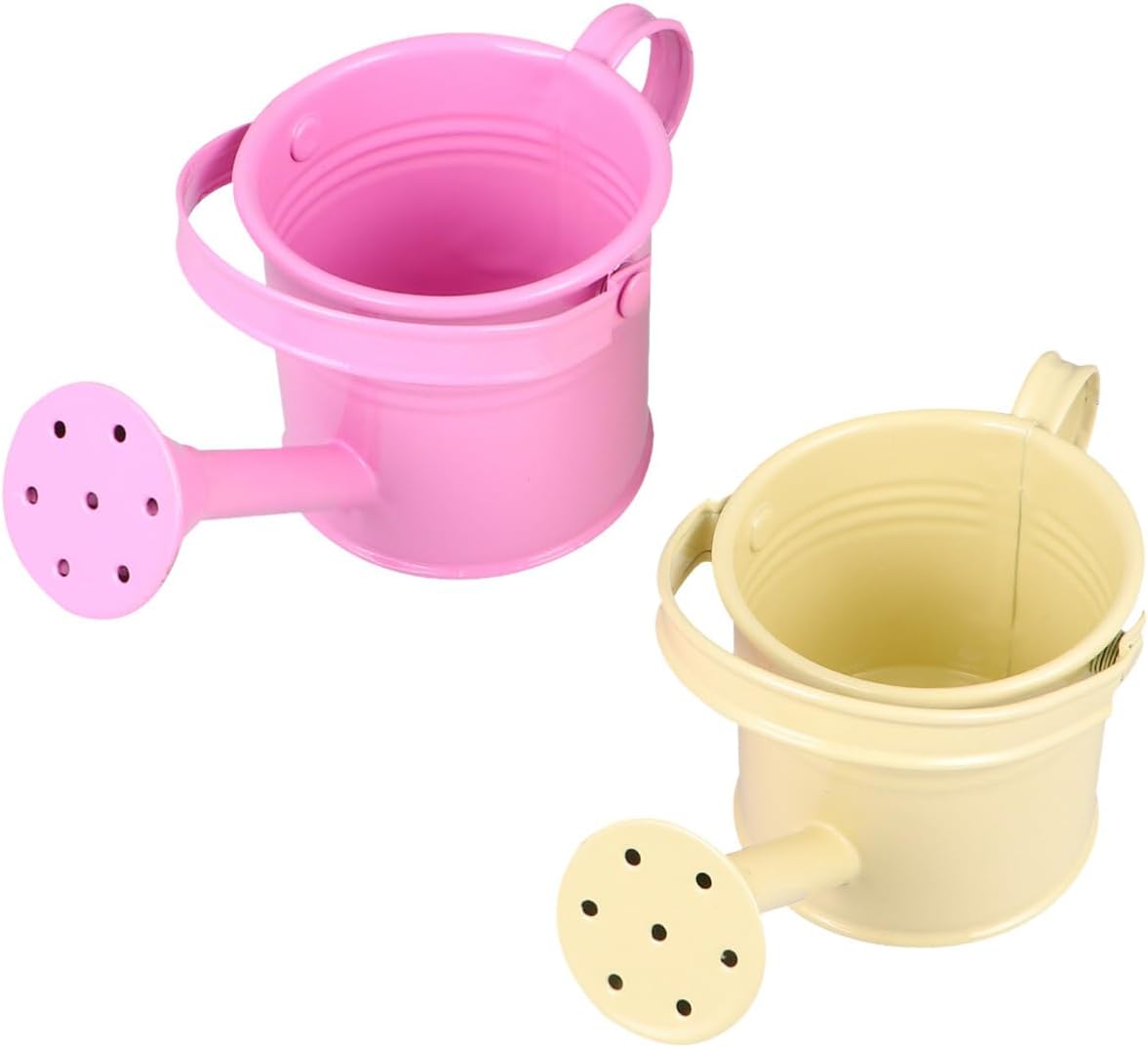 5PCS Mini Watering Cans Kids Metal Watering Can for Indoor Plants, Small Water Can Toddler Gardening Tool Beach Play, Multifunctional Cute Metal Jug for Craft, Home Decor Flower Bucket