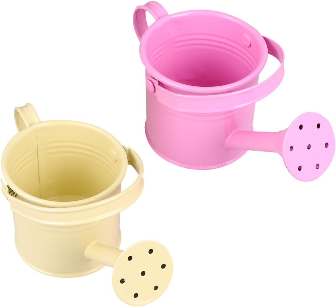 5PCS Mini Watering Cans Kids Metal Watering Can for Indoor Plants, Small Water Can Toddler Gardening Tool Beach Play, Multifunctional Cute Metal Jug for Craft, Home Decor Flower Bucket
